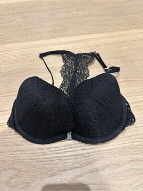Gilly Hicks Black Lace Push-Up Racerback Bra